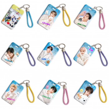 Straykids star ID cards holders cases lanyard key chain