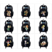 One Piece anime USB charging laptop backpack school bag
