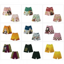 Demon Slayer anime beach short pants summer thin t...
