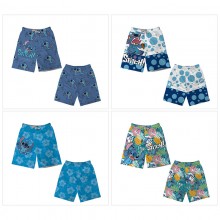 Stitch anime beach short pants summer thin trouser...
