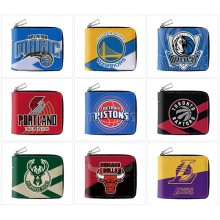NBA basketball football zipper wallet purse