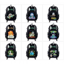 Rick and Morty anime USB charging laptop backpack ...