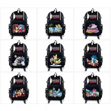 Sonic the Hedgehog anime USB charging laptop backp...