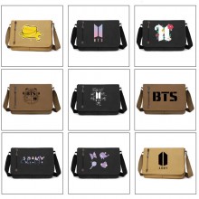 BTS BT21 star retro canvas messenger crossbody sho...