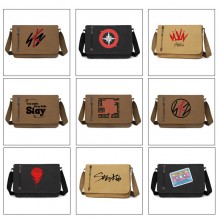 Straykids star retro canvas messenger crossbody sh...