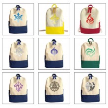 Honkai Star Rail game students canvas backpack bag...