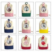 Inuyasha anime students canvas backpack bags