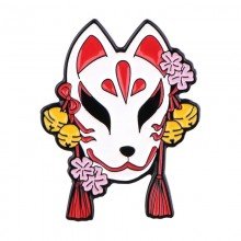 Sakura Fox Cat Enamel Alloy Pins Brooches