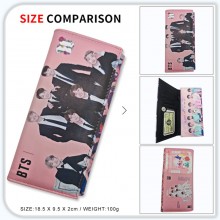 BTS BT21 star long wallets card holder purse