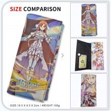 Sword Art Online anime long wallets card holder pu...