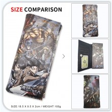Attack on Titan anime long wallets card holder pur...