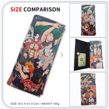 Haikyuu anime long wallets card holder purse