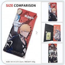 Bleach anime long wallets card holder purse