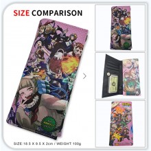 My Hero Academia anime long wallets card holder pu...