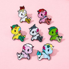 Unicorn My Little Pony anime alloy brooch pins