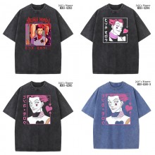 JoJo's Bizarre Adventure anime short sleeve wash water worn-out cotton t-shirt