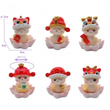 6pcs 2025 Lucky Zodiac Snake anime figures set(OPP bag)