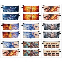 Nezha 2 anime PU zipper pen case pencil bag