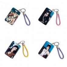 Aespa star ID cards holders cases lanyard key chai...