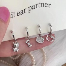 Kawaii Sanrio Hello Kitty anime Earrings(4pcs a se...