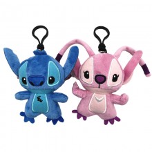 4inches Stitch Angel anime plush doll keychain
