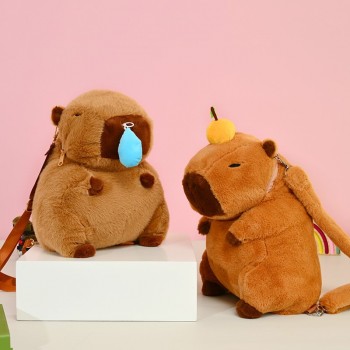 Capybara plush backpack bag