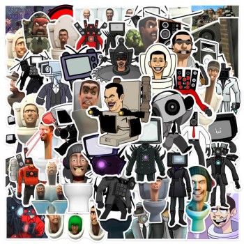 Skibidi Toilet Simulator game waterproof stickers set(55pcs a set)
