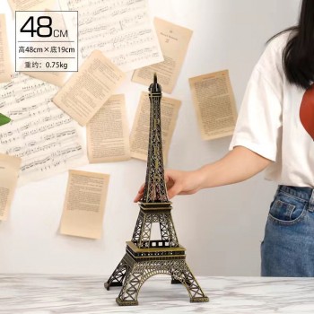 Romantic Paris Eiffel Tower Metal Landmark Building Model