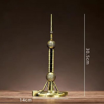 The Oriental Pearl Tower Metal Landmark Building Model