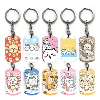 Chiikawa anime alloy two-sided pendant key chain keychains