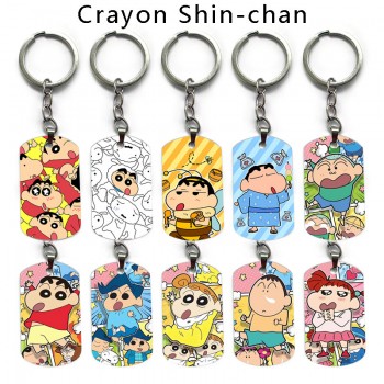Crayon Shin-chan anime alloy two-sided pendant key chain keychains