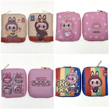 Labubu anime short zipper wallet