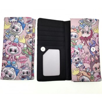 Labubu anime buckle long wallet