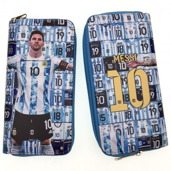 Football Messi zipper long wallet