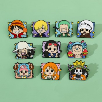 One Piece anime alloy enamel brooch pins