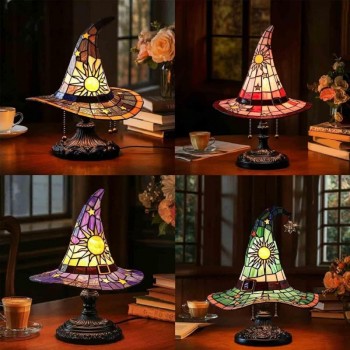 Hallowee Gothic Wizard Hat Shape USB Night Lights Lamps