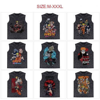 Naruto anime 250g cotton direct injection sleeveless vest t-shirts