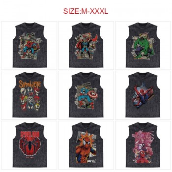 Super Hero Iron Spider Super Man 250g cotton direct injection sleeveless vest t-shirts