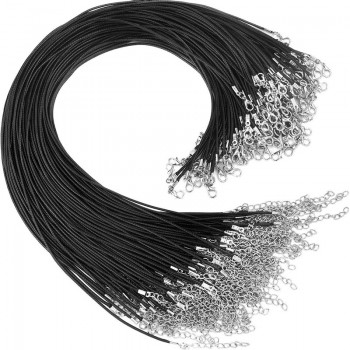 50pcs/set wax thread necklace cord black leather rope DIY accessory