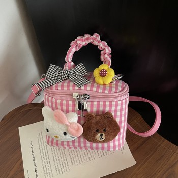 Hello Kitty Plaid Commuter Shoulder Messenger Bag