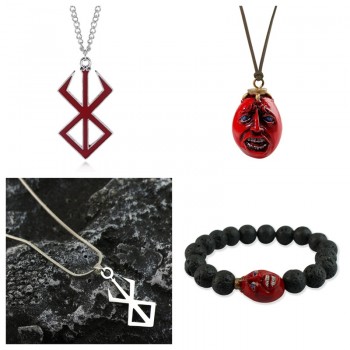 Berserk anime necklace bracelet OPP bag