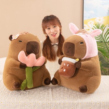 Simulation Capibara Cosplay Unicorn Dinosaur Fruit plush doll
