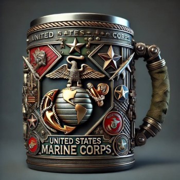 Creative Military 3D Resin Stainless Steel Water Cup Mug