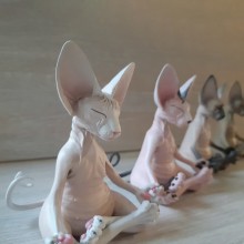 Meditation Yoga Happy Cat Whimsical Buddha Sphinx Cat Figurine Figure 13cm