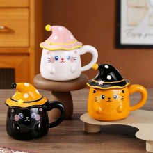 Cute cat ceramic mug cup