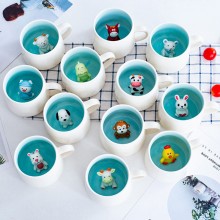 Creative Cute 3D Animals Shape Ceramic Mug Milk Coffee Cup