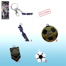 Blue Lock anime alloy key chain/necklace