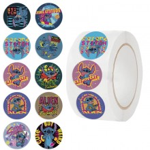 500pcs/roll Disney Stitch anime Sealing Stickers