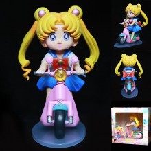 Sailor Moon Tsukino Usagi riding a motorcycle anim...