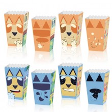 Bluey dog anime paper popcorn box bags(price for 12pcs)